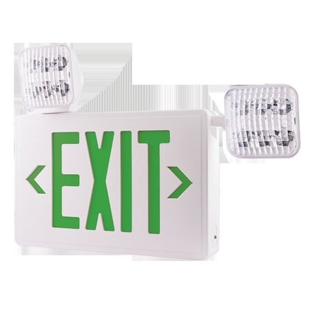 Elco Lighting LED Exit Sign and LED Emergency Light Combo, EE93HR EE93HR